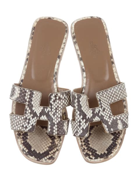 does hermes sandals run small|Hermes snakeskin sandals.